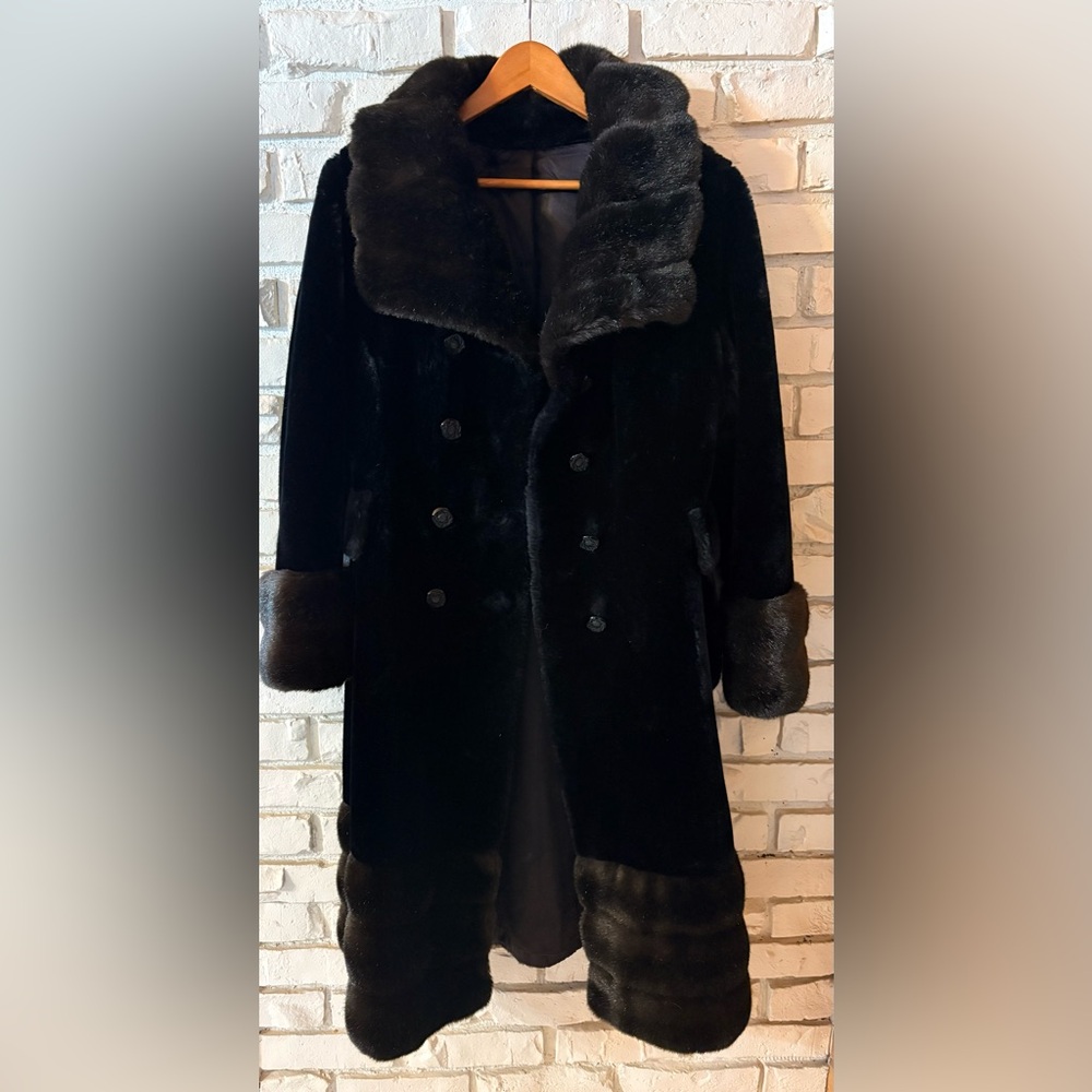 Vintage Borgana Sportowne faux fur coat style 3579
